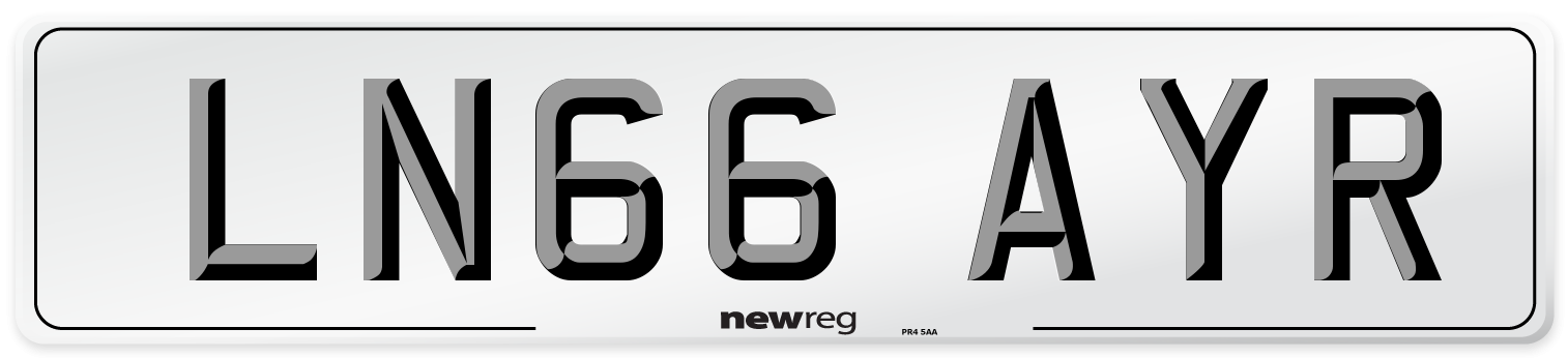 LN66 AYR Number Plate from New Reg